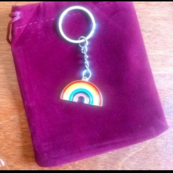 Rainbow keychain backpack zipper pull - Pride; Rainbows; Rainbow Baby; Summer - Picture 3 of 3